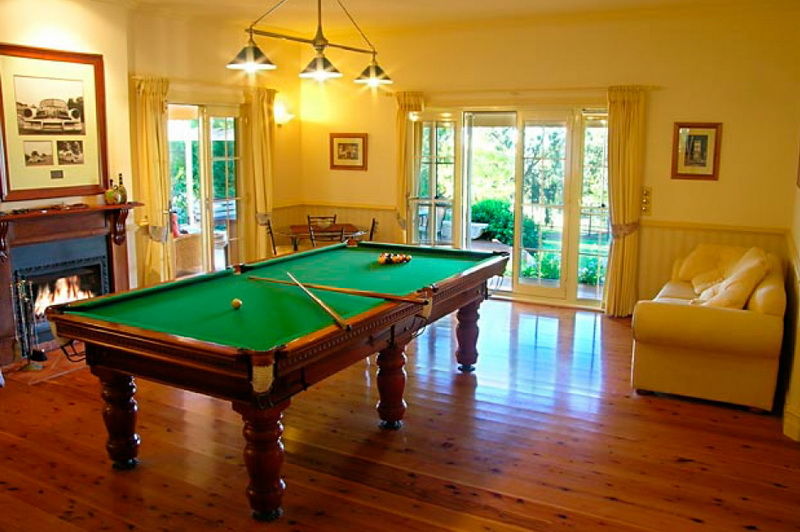 Games Room with open fire and bar